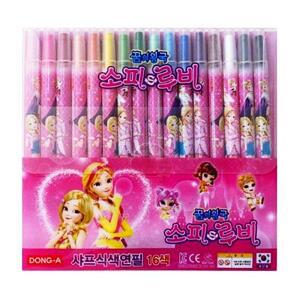 [2개구성] 동아연필 동아 소피루비 샤프식 색연필 16색 돌돌이 JPWAB9470