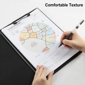 인조 가죽 클립보드 A4 회의 폴더 쓰기 패드 고 Padfolio A5 접이식 포함