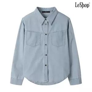 [롯데백화점]르샵. 베이직 코튼 데님 카라 긴팔 셔츠 (DP3BA030A)