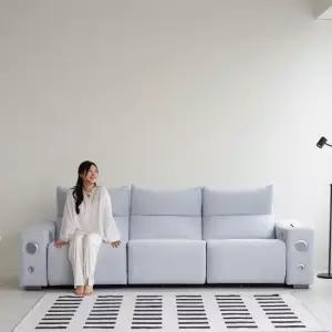 [우관제 갤러리] 라일리 4인 다우브 패브릭 리클라이너 소파+홈바