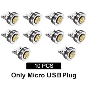마그네틱 케이블용 10개 7핀 마그네틱 팁 마이크로 USB 타입 C 교체 플러그 삼성 샤오미용 먼지 플러그