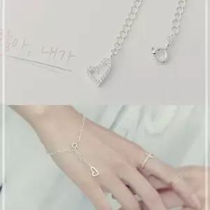 큐빅 여름 포인트 선물 팔찌 우정 친구 실버 WW02E7EB