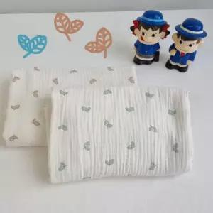 나뭇잎 / 요루이중거즈 면100% 천 워싱 부드러운 원단