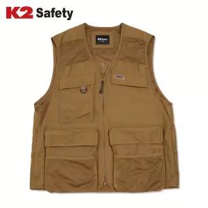 [WorksGear] K2 세이프티 VE-2602 (BR) 아웃도어 베스트 낚시 등산 경량 메쉬 망사 조끼