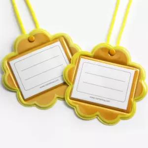 5인용 노랑꽃 명찰 끼움식 이름표 목걸이 네임텍 어린이 학습 노인센터 인지발달 재료 쉬운