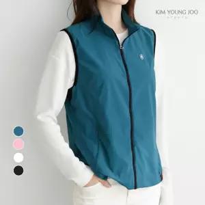 김영주스포츠 여성 에어플로우 스판조끼 KRWV3582 골프 등산 데일리 통기성 경량 집업 베스트