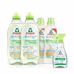 [프로쉬] 베이비 세탁세제1.5l 2개+베이비 섬유유연제750ml 2개+베이비 얼룩제거제300ml 1개