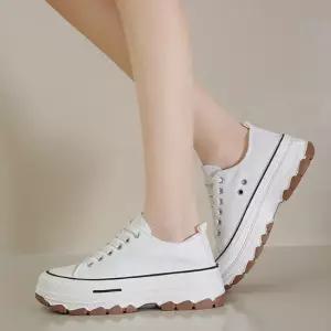 피카소 폭신 편안한 키높이 캔버스 통굽 스니커즈 운동화