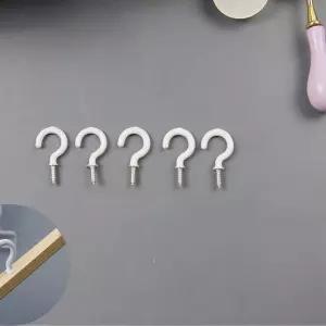 고리 스크류 고리나사 6개 나사 흰색 천장 벽 고정 스크류후크 천장고리