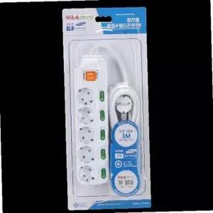 멀티코드 개별 메인 스위치(브리스터) 5구 (3호) 3M 16A KS