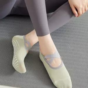여성 요가 삭스 스트랩 발가락 논슬립 여성 필라테스 양말 덧신 피트니스 실내화 미끄럼 발레용 운동용