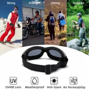 오토바이 고글 라이딩 안경 더트 바이크 스키 안티 UV 방풍 ATV 아웃도어 남성 여성 청소년용 3종