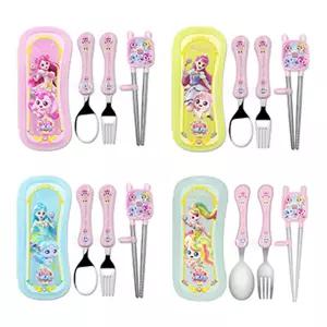 캐치티니핑 프린세스 풀커버 교정용 젓가락 스푼 포크 케이스 세트 유치원 어린이집 준비물 옵션선택