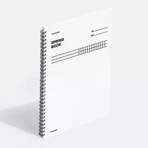 공부노트 모트모트 제본노트 188x258mm 화이트 하드커버 / 스프링북 개 (1개입)