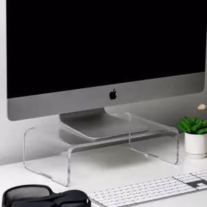일렉싱크 높은 아크릴 모니터 받침대 아이맥 스탠드 370mm