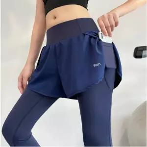 여성용 러닝 쫄반바지 필라테스 요가복 힙커버 레깅스