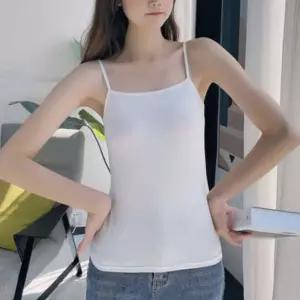 여성용 끈나시 이너 면나시 기본 나시티 흰색 흰나시