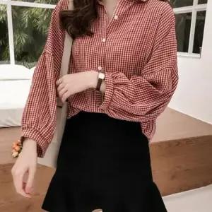 벨벳셔츠 루즈핏 체크남방 데일리 직장인룩 가을 겨울 셔츠