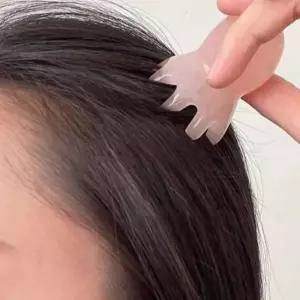 문어모양 구슬 두피 끈 괄사 지압 마사지 진주 리본