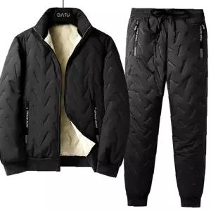 2배두툼패딩솜 남성패딩 고급 융털 후드집업 남자상하세트 남여공용 기모바지 상하세트