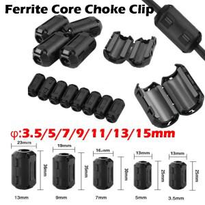 케이블 커넥터 스냅 타입 초크 코일 EMI 노이즈 링 코어 페라이트 비드 클램프 필터 클립 거치대 3.5mm 13m
