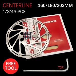 스램 아비드 RT56 자전거 브레이크 로터 센터라인 160 180 203 유압 디스크 (볼트 포함) MTB 산악 로드 바