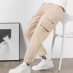 남성 카고 팬츠 데일리 캐주얼 고무줄 남성 조거 팬츠 워크 바지 트레이닝 작업복