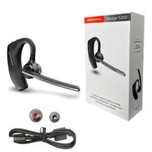 Plantronics 폴리 보이저 5200 / UC 무선 블루투스 헤드셋 소음 감소 비즈니스 이어폰 싱글 이어 헤드폰