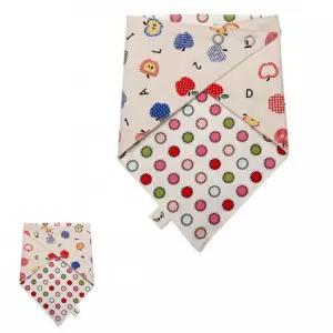 제이커 사과 국내제작 용품 유아스카프 양면 침받이 코튼 순면