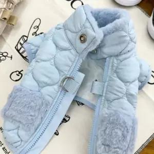 반려견패딩점퍼 강아지 하이넥 패딩 점퍼 하네스 겨울 산책 2XL 1P