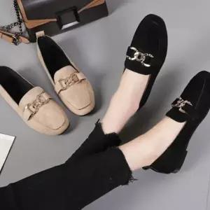 발 편한 로퍼 데일리 임산부 스웨이드 여성 로퍼 라운드 가을 정장구두 캐주얼 직장인 단화 구두 정장 신발