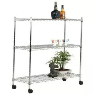 철제 선반 조립식 베란다 정리 메탈 선반 팬트리 선반장 와이어 사무실 다용도 이동식 가정용 간이 진열