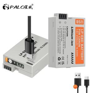 PALO USB LP-E8 배터리 캐논 EOS 550D 600D 키스 X4 X5 X6i X7i Rebel T2i T3i T4i T5i 카메라용 LP E8