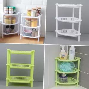 3단 코너 선반 다용도 플라스틱 욕실 조립식 코너 선반 정리 욕실수납선반 욕실정리선반 거실 수납 주방
