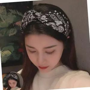 와이드머리띠 넓은 터번 린넨 소재 꼬임헤어밴드 와이드 머리띠