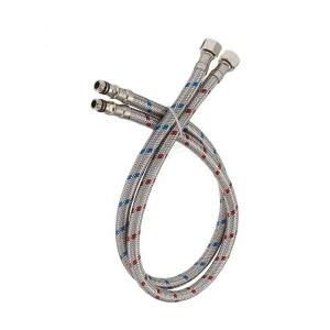 호환상품 2팩 60cm 스테인레스 스틸 호스 G1/2  것과  믹서 수도꼭지 입구 파이프 욕실 주방 연결 액세서리