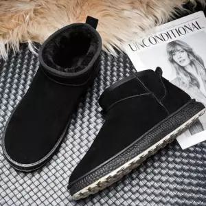 쿨샵 남성 방한용 숏부츠 털안감 데일리 보온발목털신 남성방한부츠 남자털구두