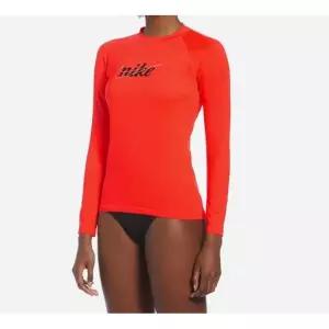 나이키 NIKE 나이키스윔 NESSB430-631 여성 에센셜 빈티지 로고 롱 슬리브 래쉬가드 341256