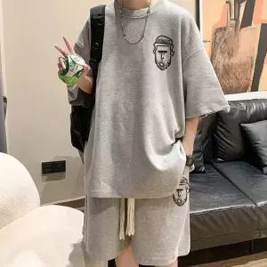 반바지 반팔 세트 트레이닝 프린팅 남자 셋업 여름 HUO3+5GZJ