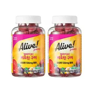 [얼라이브] 비오틴 구미 이너뷰티 종합 비타민 84구미 84구미, 2개