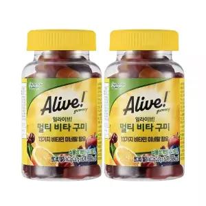 얼라이브 멀티 비타 구미 종합 비타민 60구미, 2개