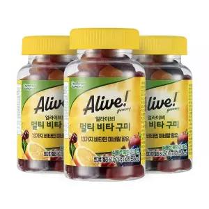 [슈퍼적립] 얼라이브 멀티 비타 구미 종합 비타민 60구미, 3개