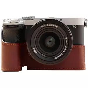 Pssped 소니 A7C II A7C2 A7CM2 A7CR과 호환되는 향상된 그립과 삼각대 스레드가 있는 짧은 스타일 정품 오