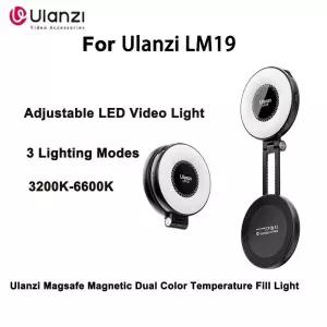 Ulanzi Magsafe 마그네틱 색온도 필 라이트 3200K-6600K 조정 가능한 LED 비디오 라이트(3가지 조명 모드