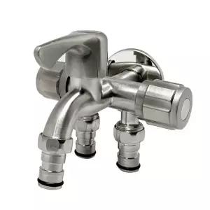 SUS304 세갈래 카프링 세탁기 수도꼭지 무광 SW 세갈래꼭지
