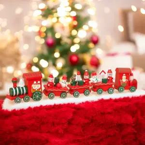 성탄 크리스마스 원목 기차(5칸) XA [APS4242]
