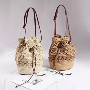 체인숄더백 밀짚 복조리백 숄더백 크로스백 여름 데일리가방