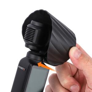 호환 DJI Osmo Pocket 3용 렌즈 후드  블랙 선후드 보호 커버  스크래치 방지 스크린 케이스