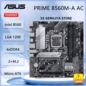 ASUS PRIME B560M-A AC 마더보드 인텔 B560 LGA 1200 DDR4 128GB 지원 코어 i3-10100 i5-11400 i7-10700F 1