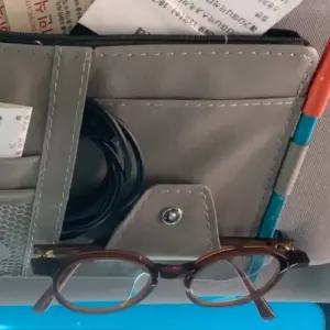 차량용 썬바이저 포켓가방 그레이